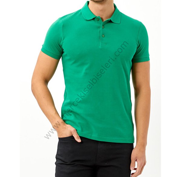 Mercek İş Elbiseleri  Yeşil Polo Yaka Tshirt