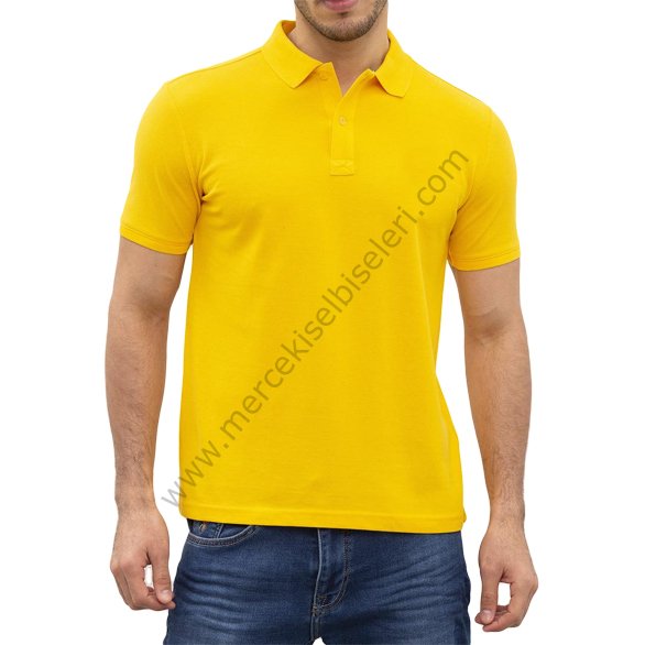 Mercek İş Elbiseleri  Sarı Polo Yaka Tshirt