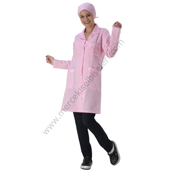 Mercek İş Elbiseleri Pembe Zefir Kadın İş Önlüğü