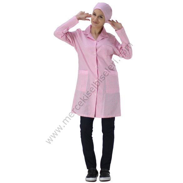 Mercek İş Elbiseleri Pembe Zefir Kadın İş Önlüğü